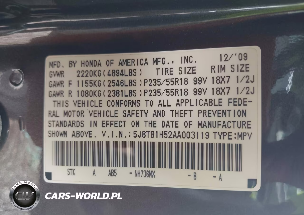 2010 Acura Rdx VIN:5J8TB1H52AA003119 - 9