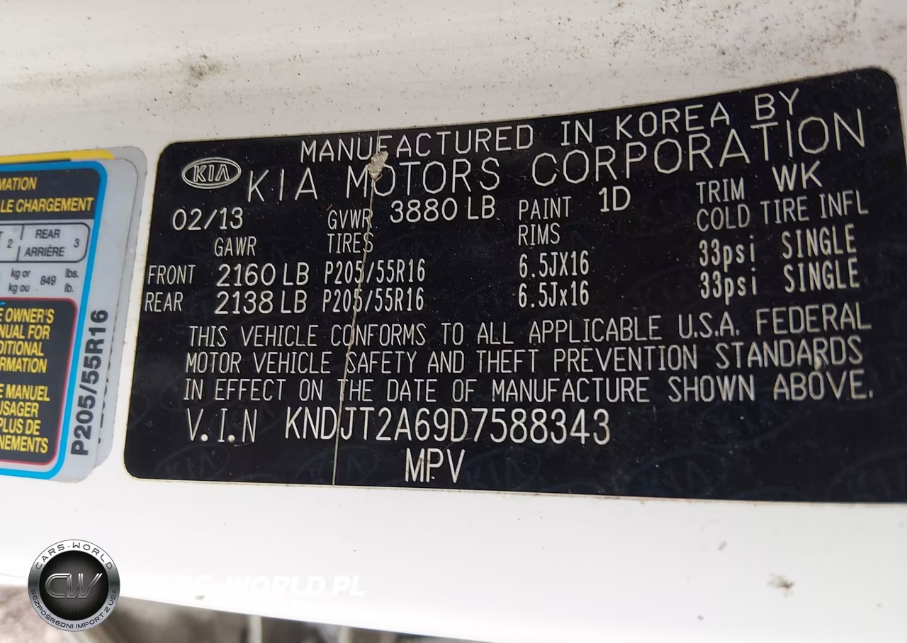 2013 Kia Soul + VIN:KNDJT2A69D7588343 - 9