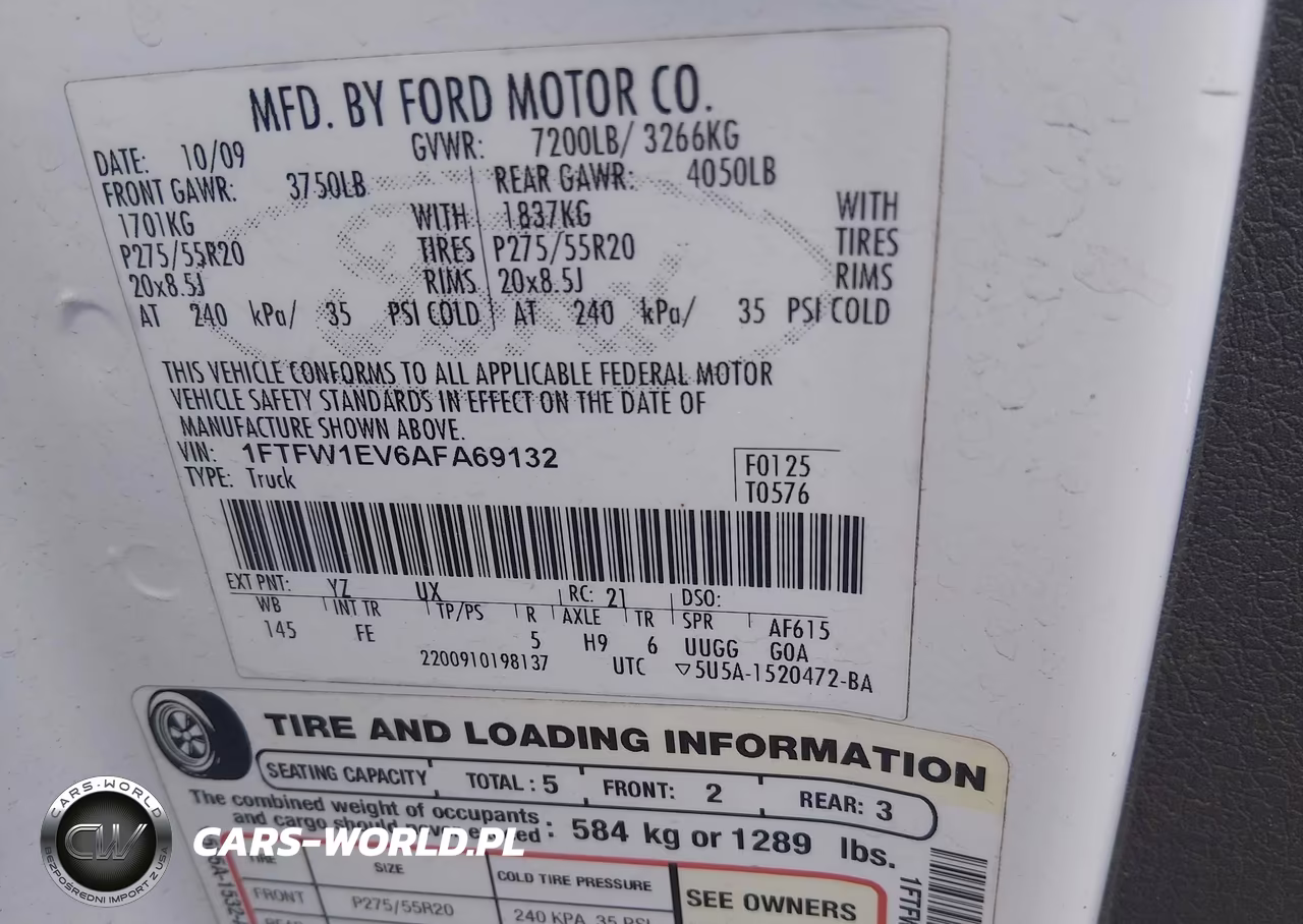 2010 Ford F-150 Fx4-Harley-Davidson-King Ranch-Lariat-Platinum-Xl-Xlt VIN:1FTFW1EV6AFA69132 - 9