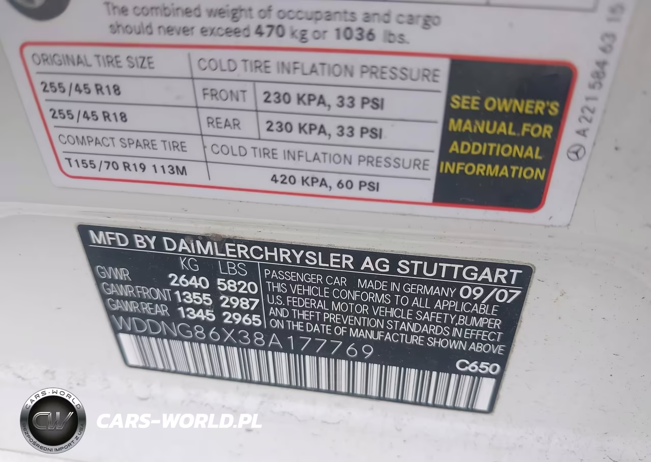 2008 Mercedes-Benz S 550 4Matic VIN:WDDNG86X38A177769 - 9