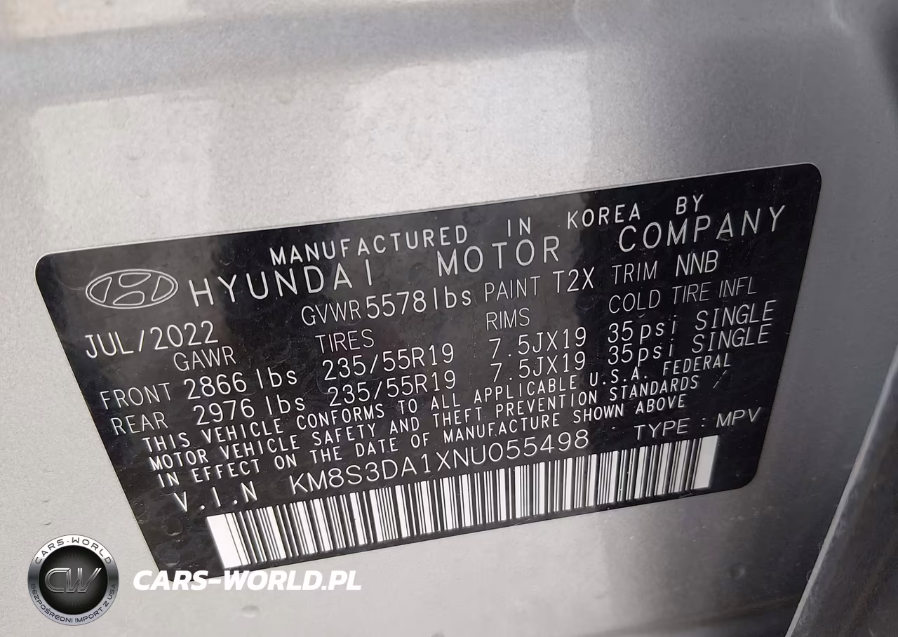 2022 Hyundai Santa Fe Hybrid Sel Premium VIN:KM8S3DA1XNU055498 - 9