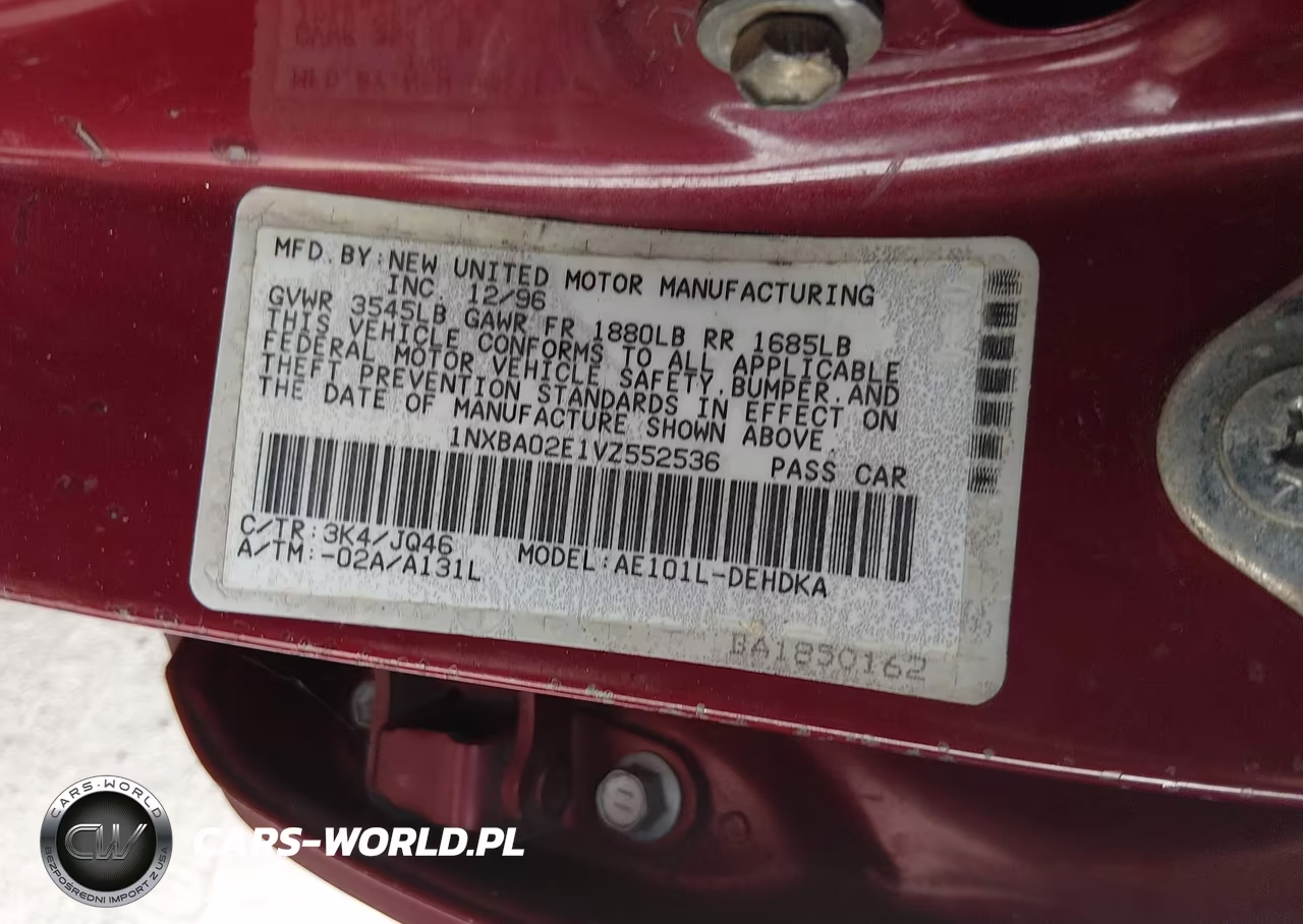 1997 Toyota Corolla Ce VIN:1NXBA02E1VZ552536 - 9