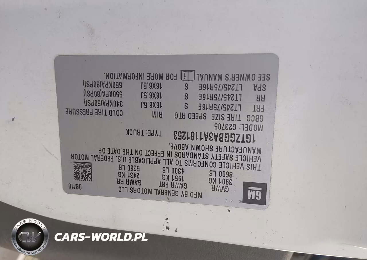 2010 GMC Savana 2500 Work Van VIN:1GTZGGBA3A1181253 - 9