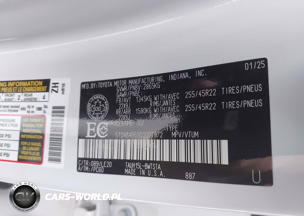 2025 Lexus Tx 500H VIN:5TDABAB69SS007972 - 9