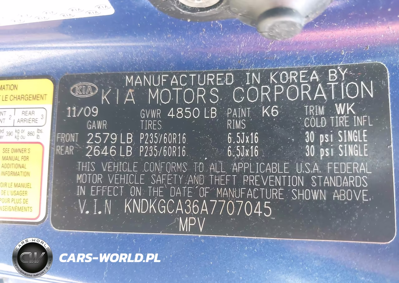 2010 Kia Sportage Lx V6 VIN:KNDKGCA36A7707045 - 9