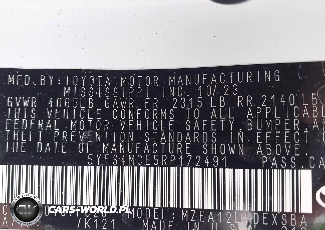 2024 Toyota Corolla Se VIN:5YFS4MCE5RP172491 - 9