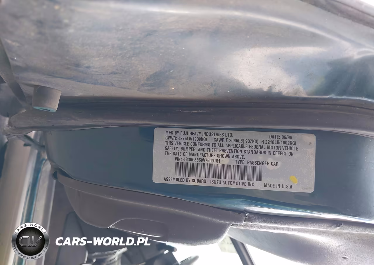 1997 Subaru Outback VIN:4S3BG6859V7600151 - 9