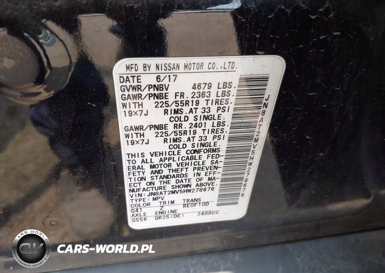 2017 Nissan Rogue Sl VIN:JN8AT2MV5HW278676 - 9