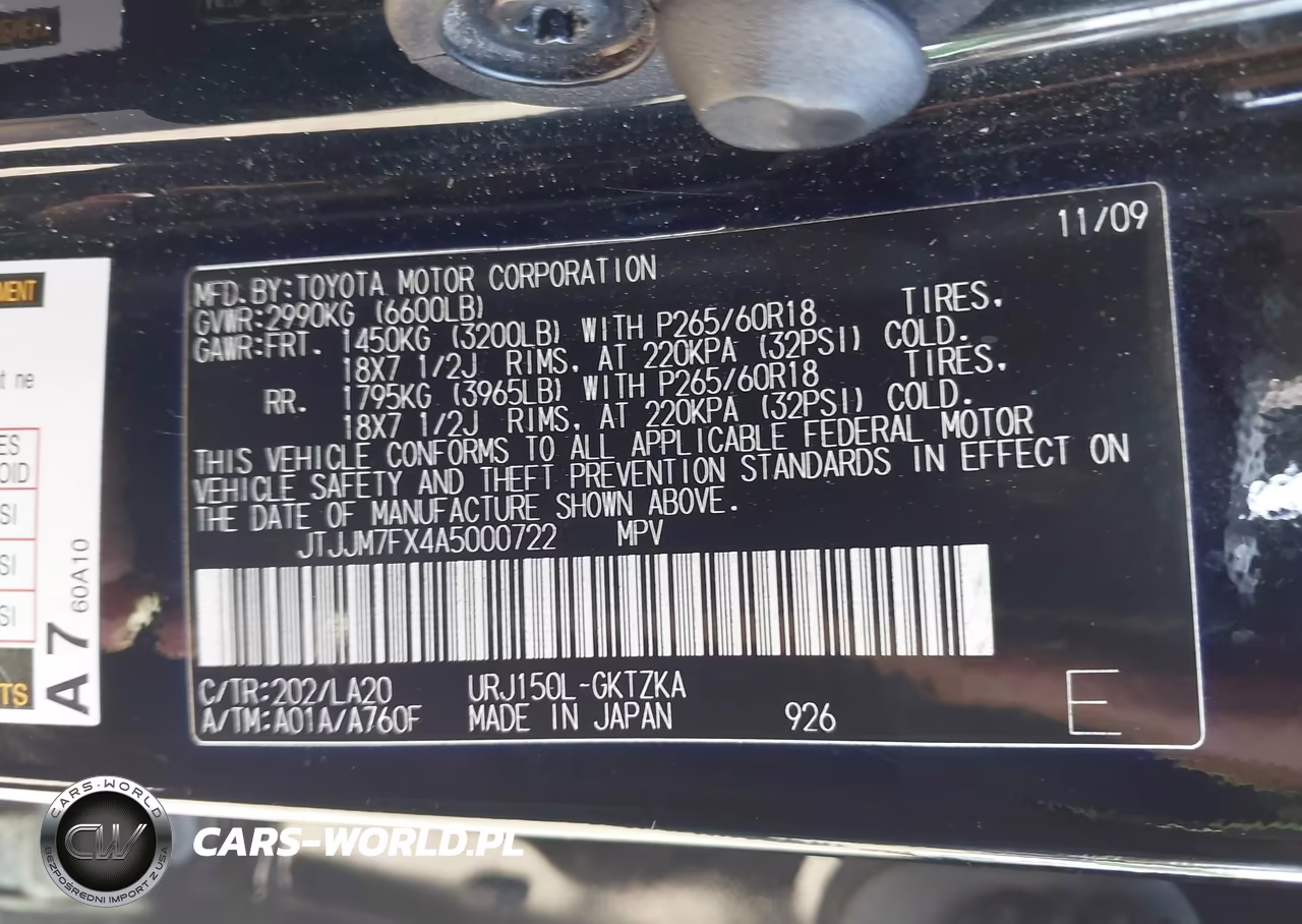 2010 Lexus Gx 460 Premium VIN:JTJJM7FX4A5000722 - 9