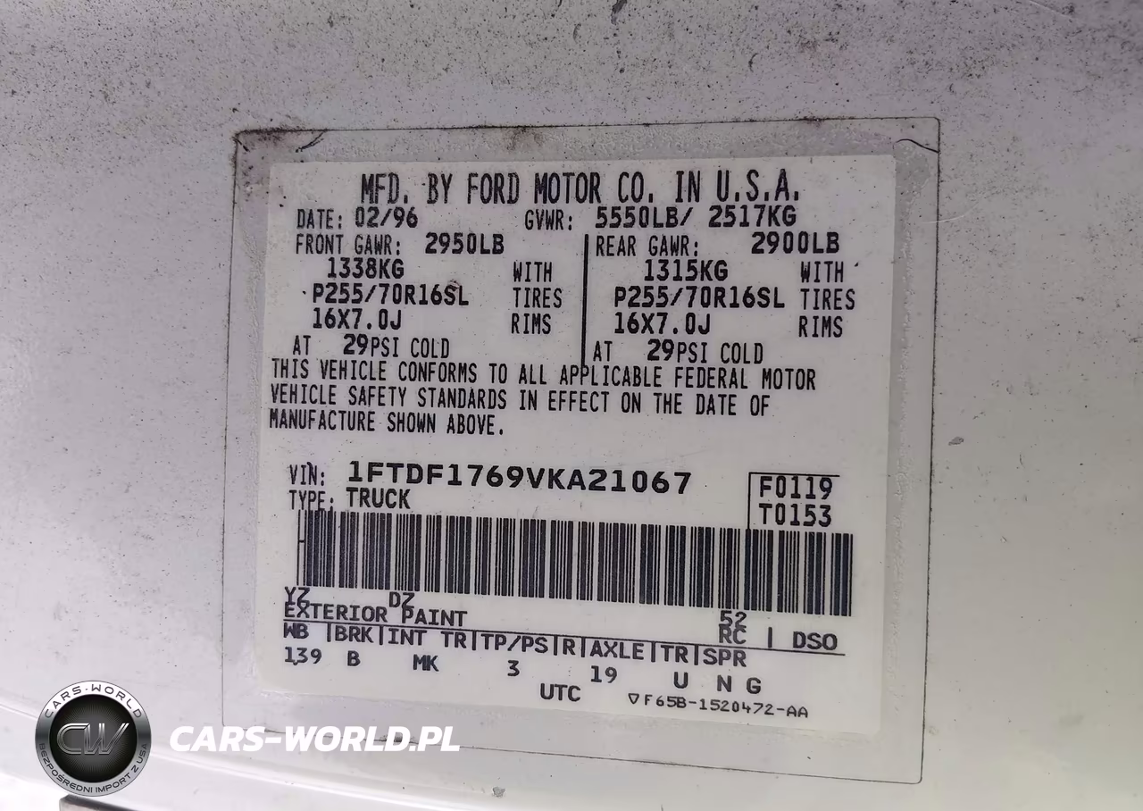 1997 Ford F-150 Standard Lariat-Standard-Xl-Xlt VIN:1FTDF1769VKA21067 - 9