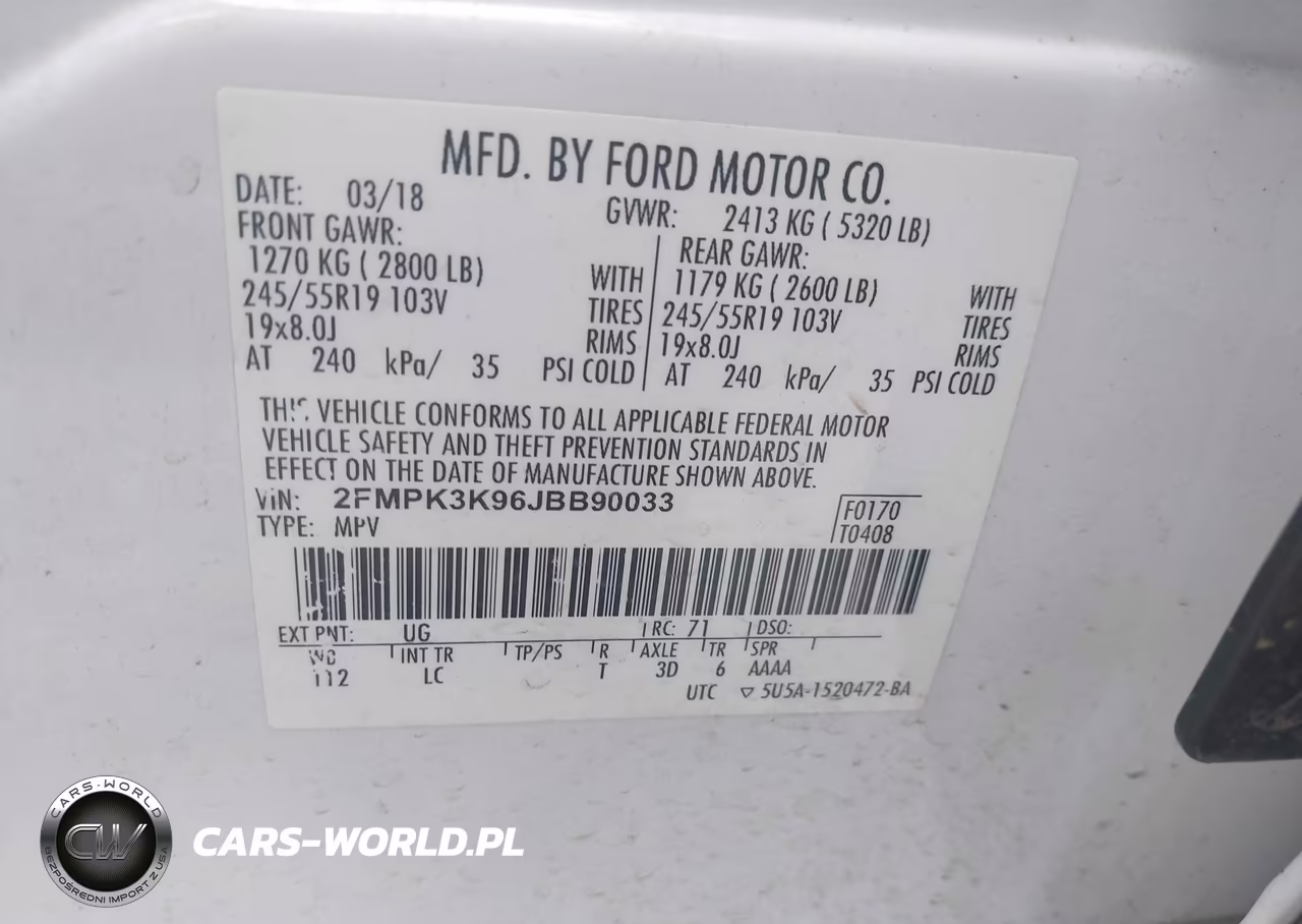 2018 Ford Edge Titanium VIN:2FMPK3K96JBB90033 - 9