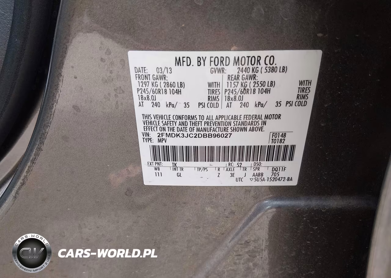 2013 Ford Edge Sel VIN:2FMDK3JC2DBB96027 - 9