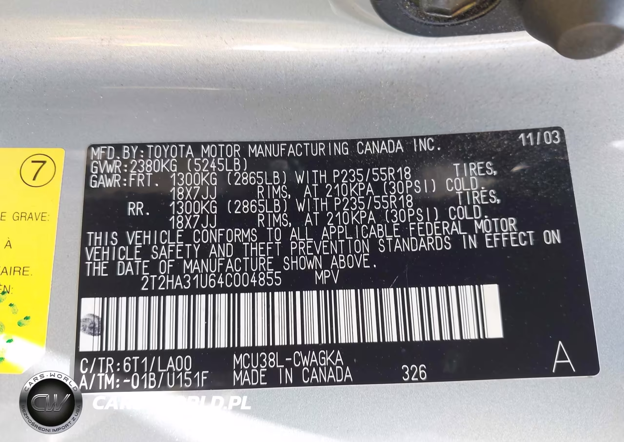 2004 Lexus Rx 330 VIN:2T2HA31U64C004855 - 9