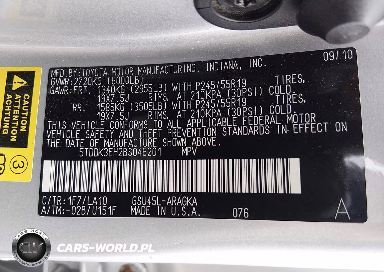 2011 Toyota Highlander Limited V6 VIN:5TDDK3EH2BS046201 - 9