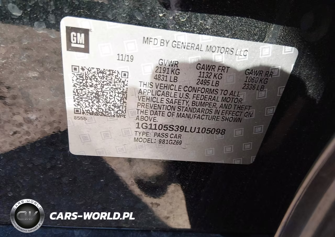 2020 Chevrolet Impala Fwd Premier VIN:1G1105S39LU105098 - 9