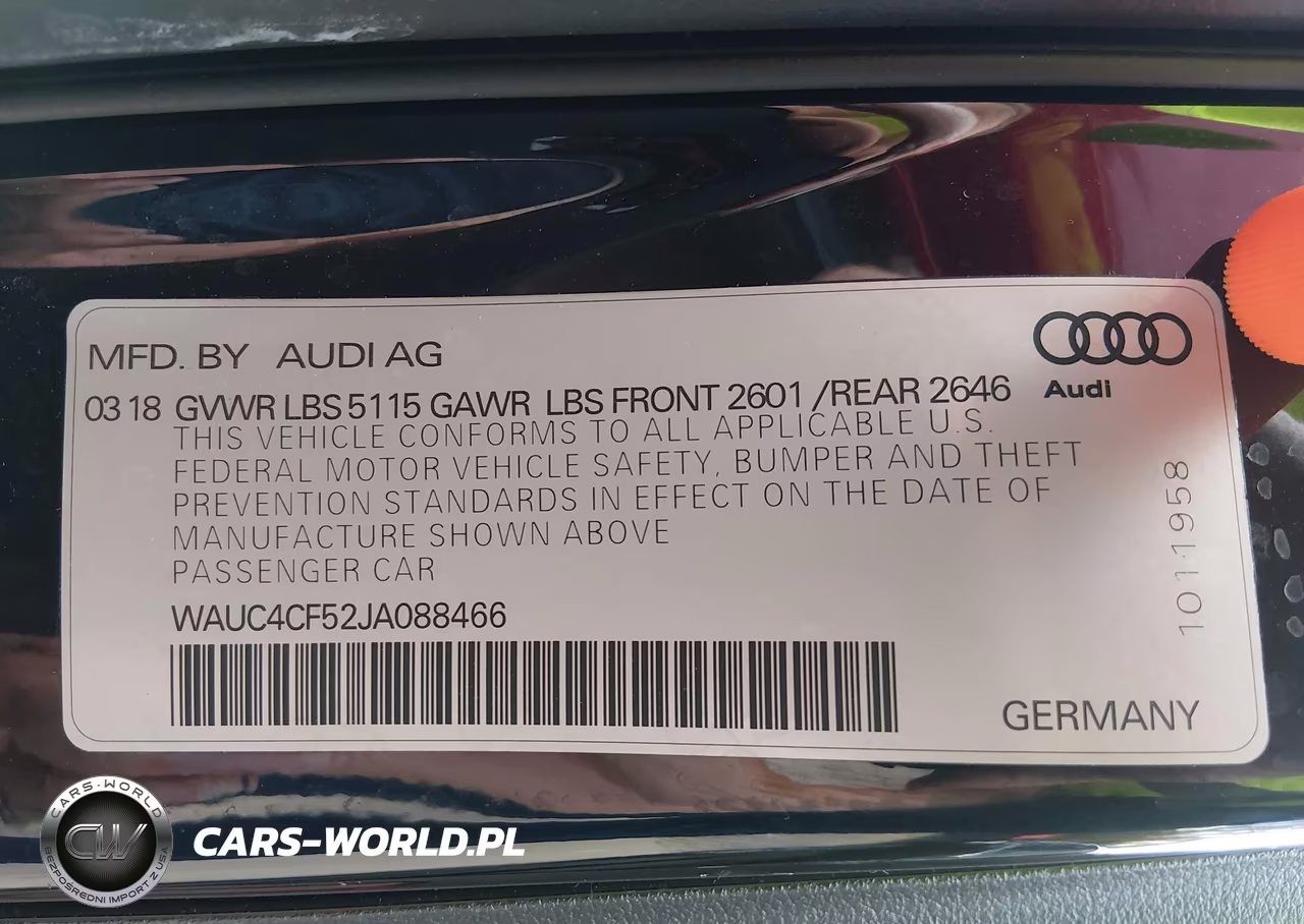2018 Audi S5 3.0T Premium Plus VIN:WAUC4CF52JA088466 - 9