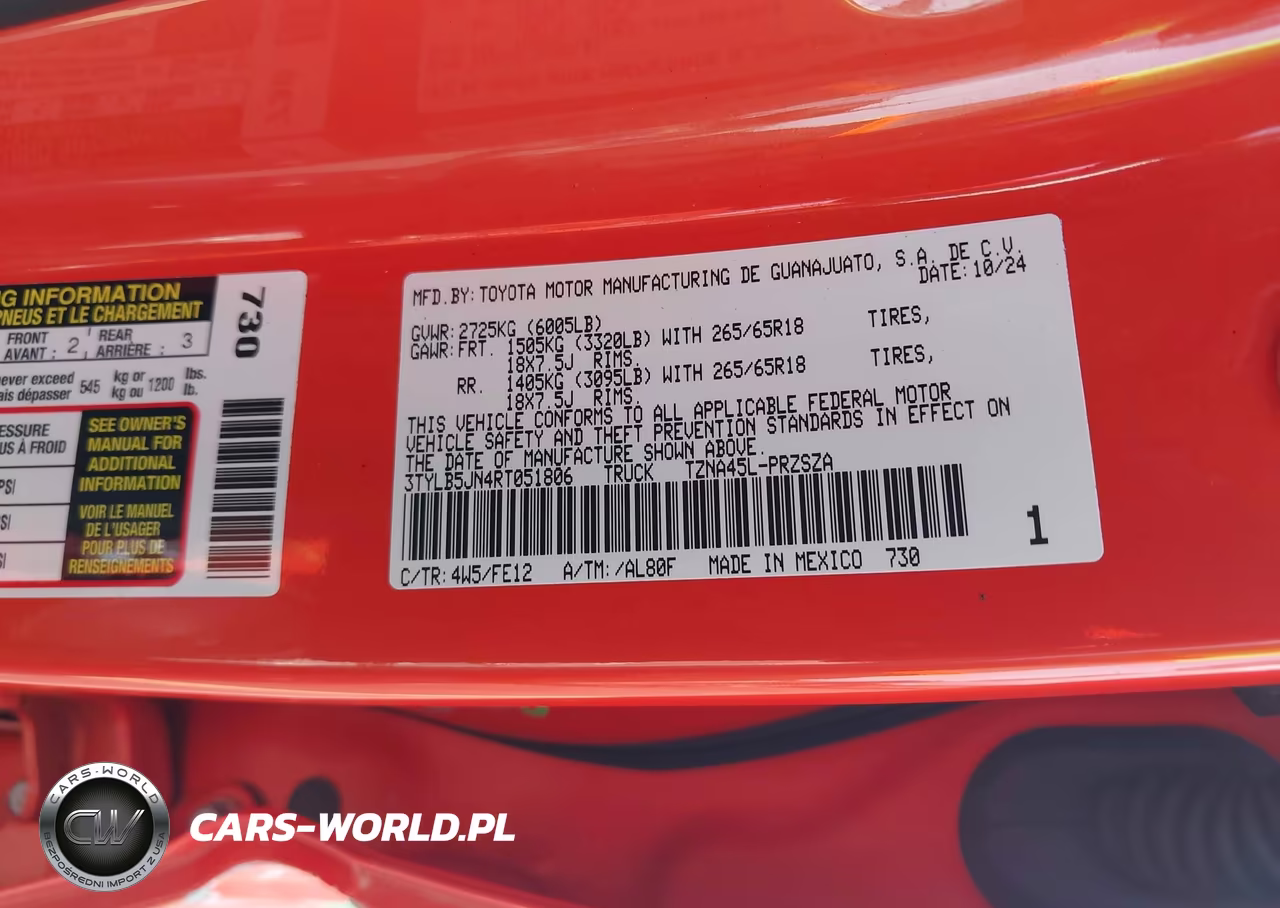 2024 Toyota Tacoma Trd Sport VIN:3TYLB5JN4RT051806 - 9