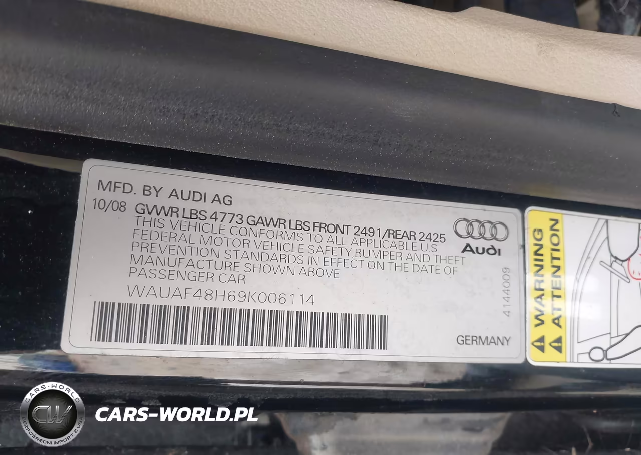 2009 Audi A4 2.0T-2.0T Special Edition VIN:WAUAF48H69K006114 - 9