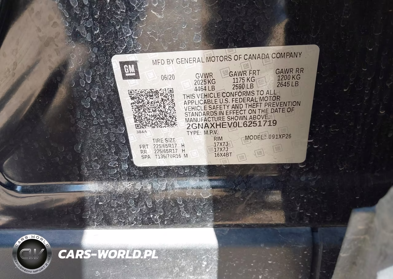 2020 Chevrolet Equinox Fwd Ls VIN:2GNAXHEV0L6251719 - 9
