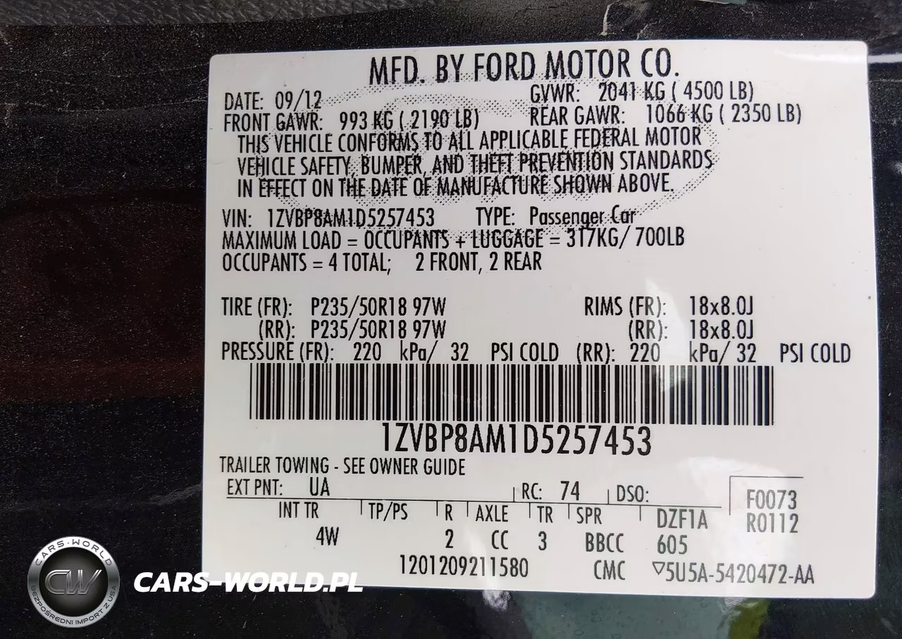 2013 Ford Mustang V6-V6 Premium VIN:1ZVBP8AM1D5257453 - 9