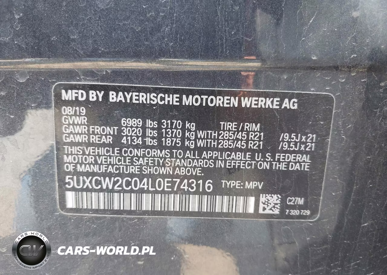 2020 BMW X7 xDrive40I VIN:5UXCW2C04L0E74316 - 9