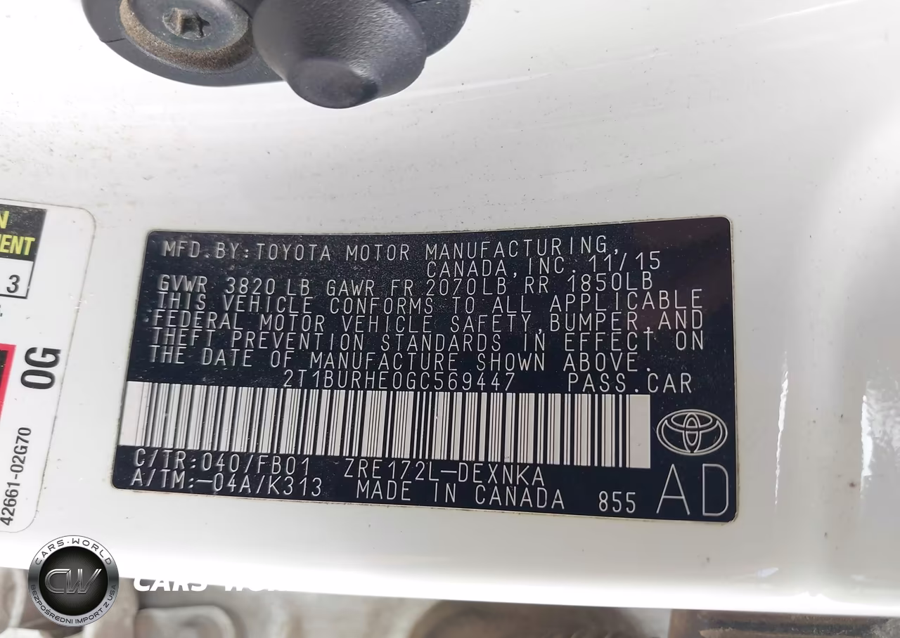 2016 Toyota Corolla Le VIN:2T1BURHE0GC569447 - 9