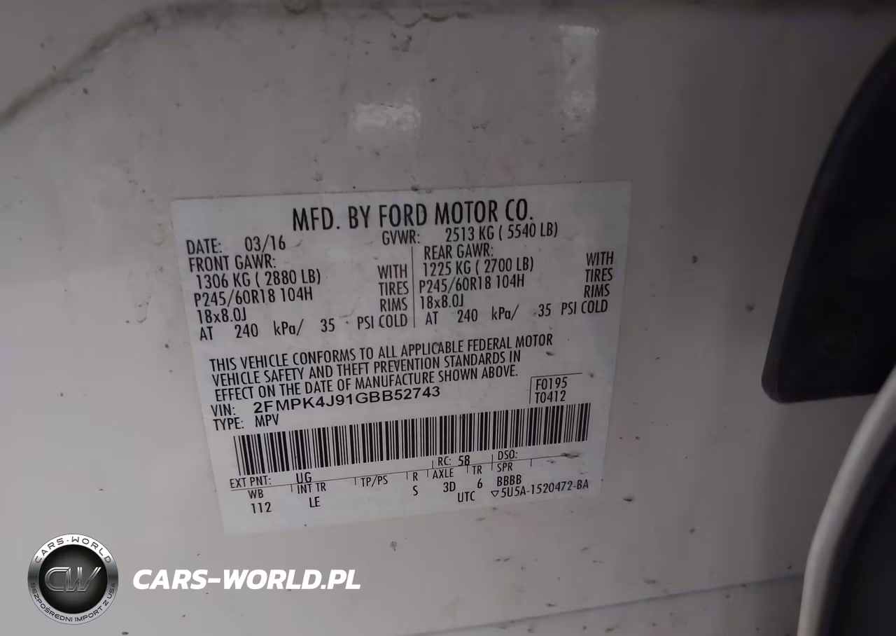 2016 Ford Edge Sel VIN:2FMPK4J91GBB52743 - 9