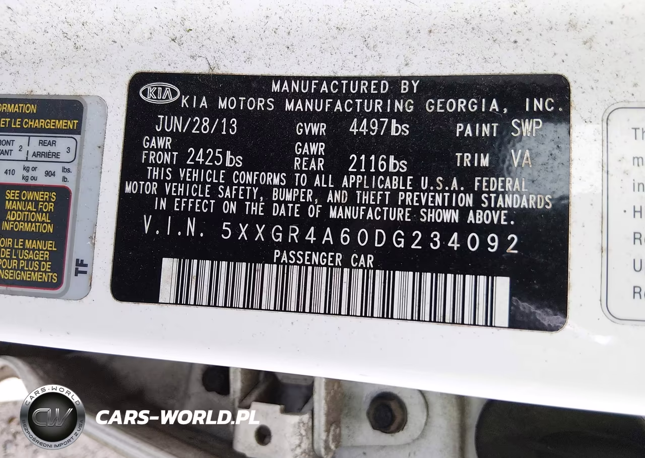 2013 Kia Optima Sx VIN:5XXGR4A60DG234092 - 9