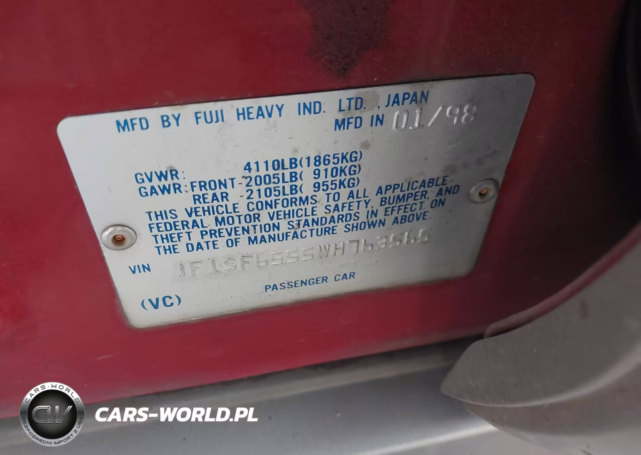 1998 Subaru Forester S VIN:JF1SF6555WH763565 - 9