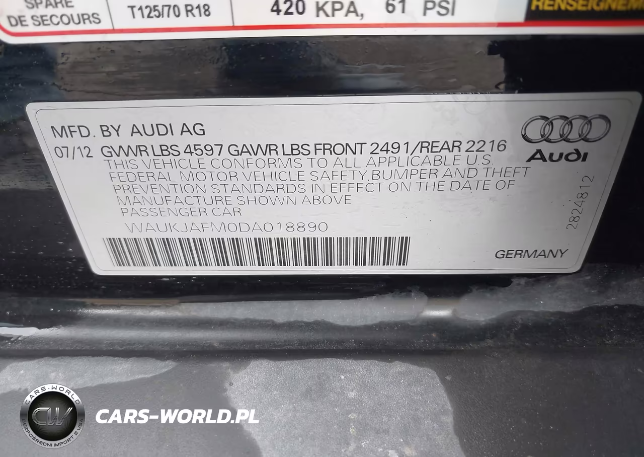 2013 Audi A3 2.0 Tdi Premium VIN:WAUKJAFM0DA018890 - 9
