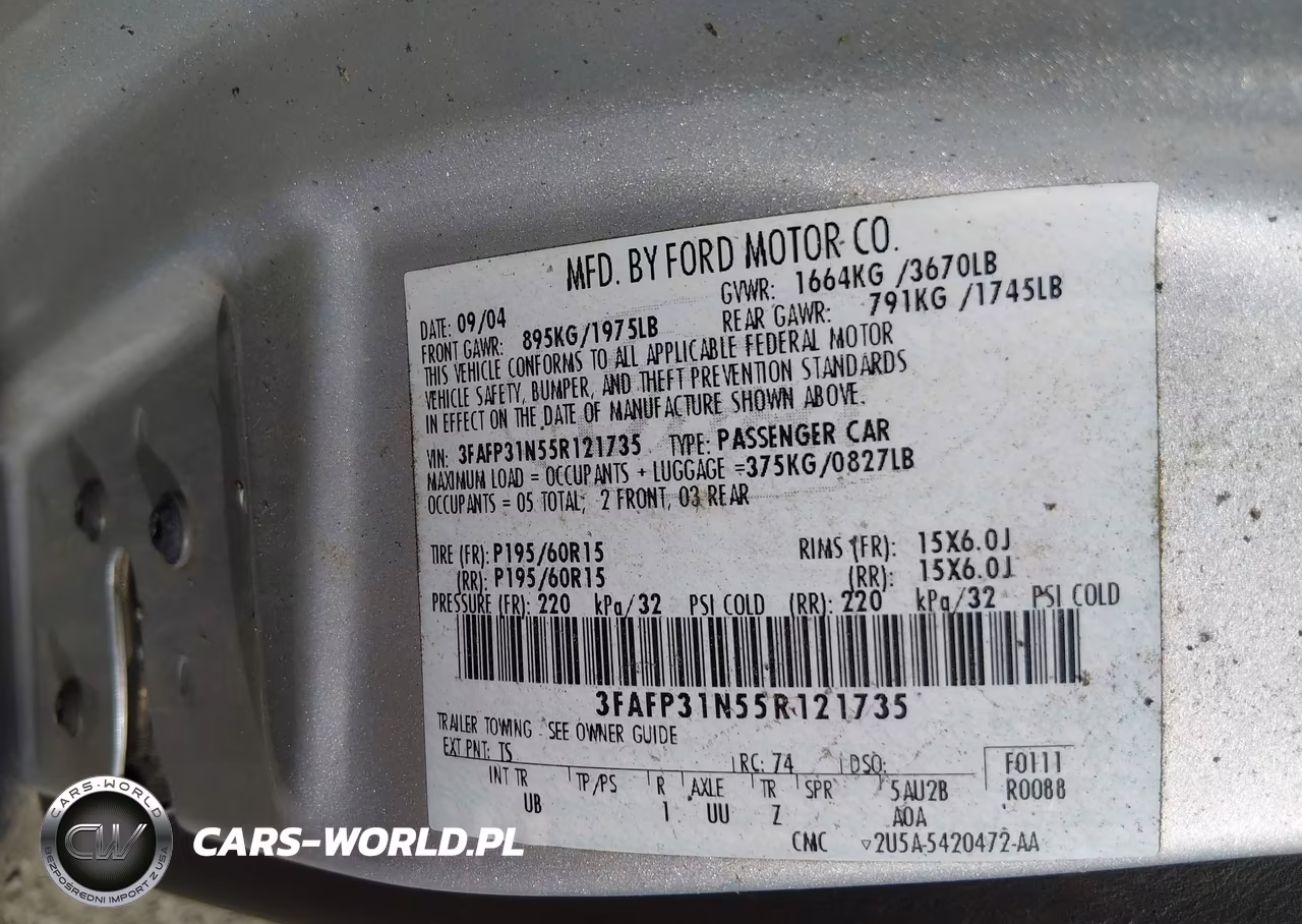 2005 Ford Focus Zx3 VIN:3FAFP31N55R121735 - 9