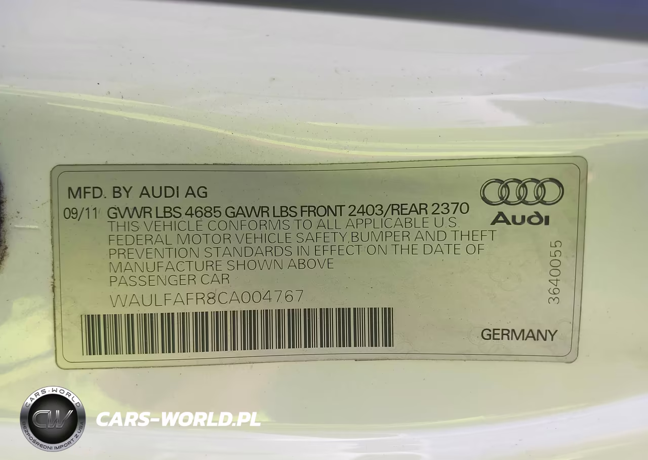 2012 Audi A5 2.0T Premium Plus VIN:WAULFAFR8CA004767 - 9