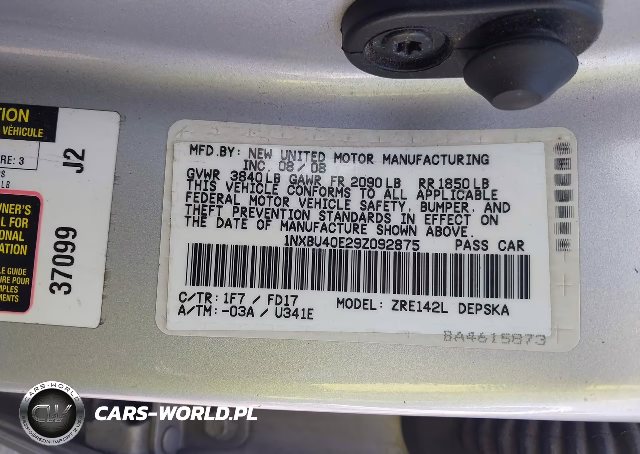 2009 Toyota Corolla S VIN:1NXBU40E29Z092875 - 9