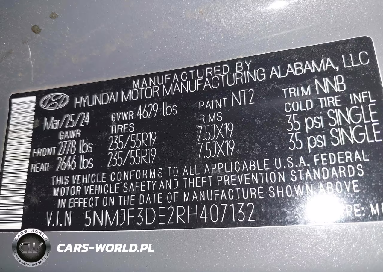 2024 Hyundai Tucson Sel VIN:5NMJF3DE2RH407132 - 9
