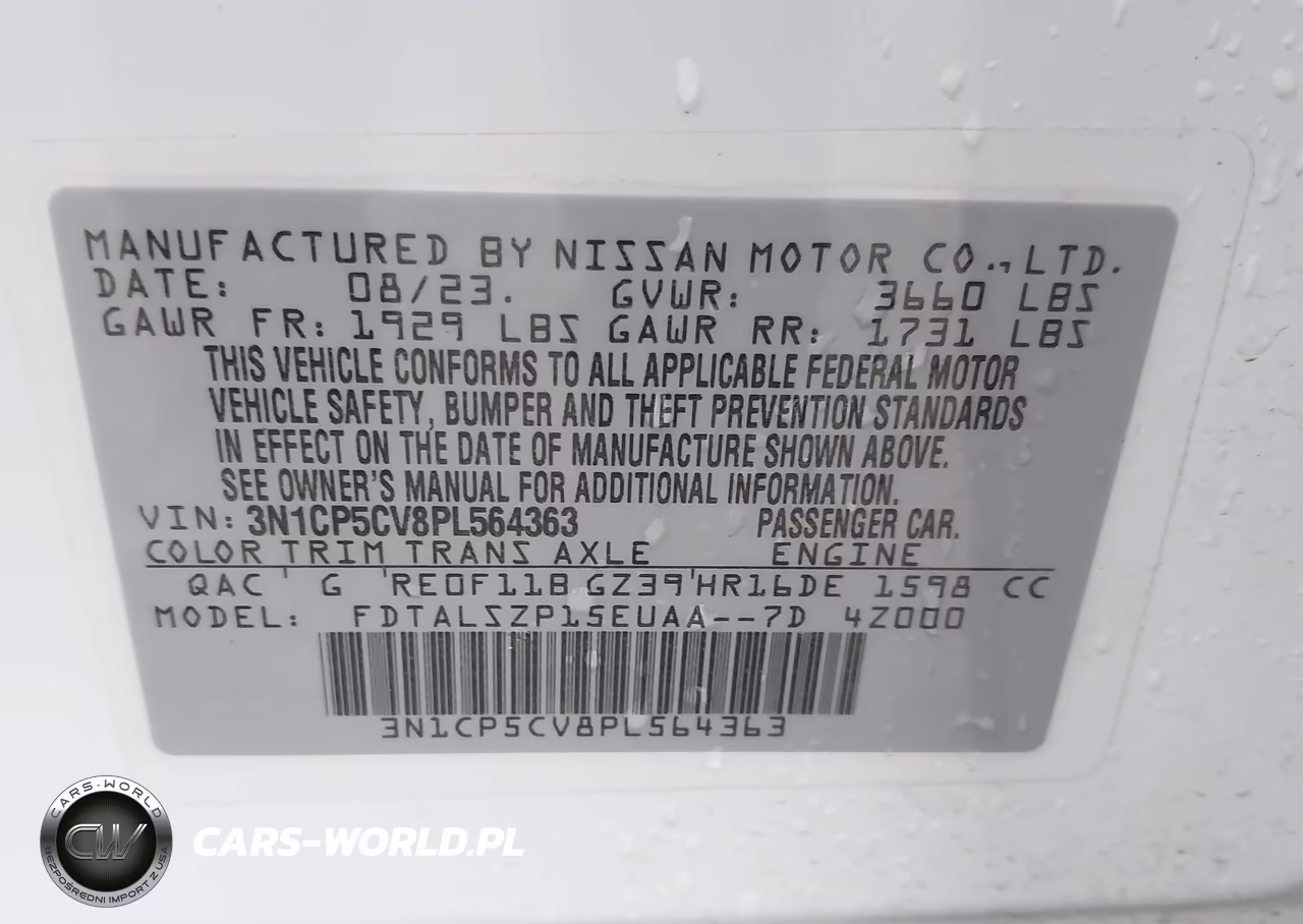 2023 Nissan Kicks Sv Xtronic Cvt VIN:3N1CP5CV8PL564363 - 9