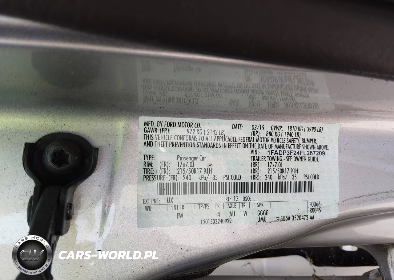 2015 Ford Focus Se VIN:1FADP3F24FL267209 - 9