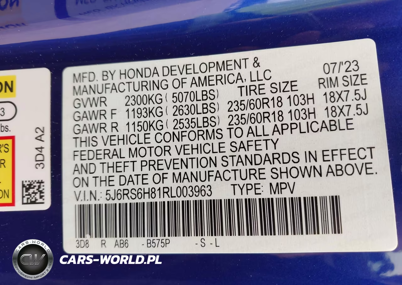 2024 Honda Cr-V Hybrid Sport-L VIN:5J6RS6H81RL003963 - 9