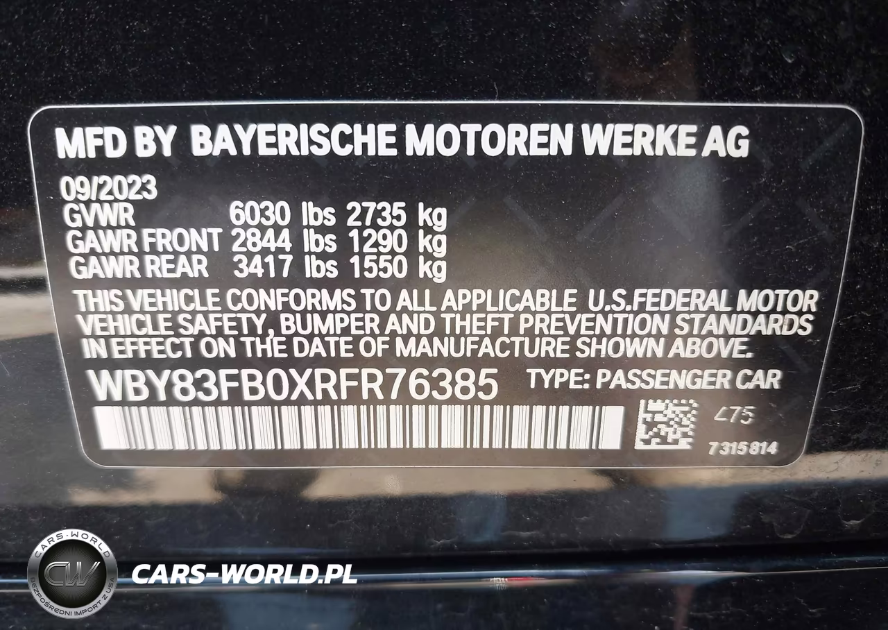 2024 BMW I4 Gran Coupe xDrive40 VIN:WBY83FB0XRFR76385 - 9