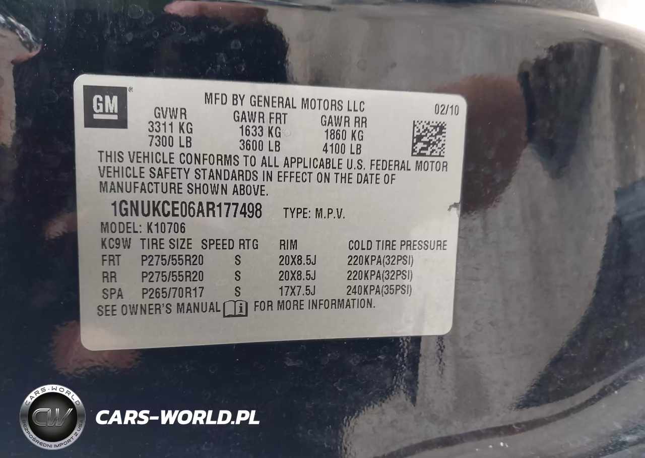 2010 Chevrolet Tahoe Ltz VIN:1GNUKCE06AR177498 - 9