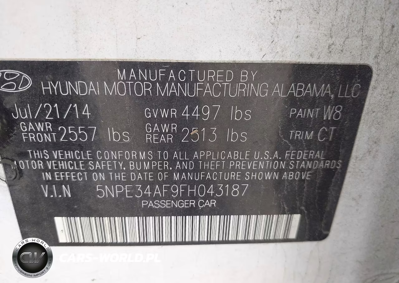 2015 Hyundai Sonata Sport VIN:5NPE34AF9FH043187 - 9