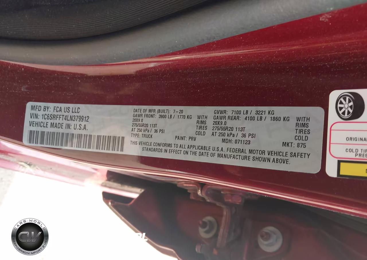 2020 Ram 1500 Big Horn 4X4 5'7 Box VIN:1C6SRFFT4LN379912 - 9
