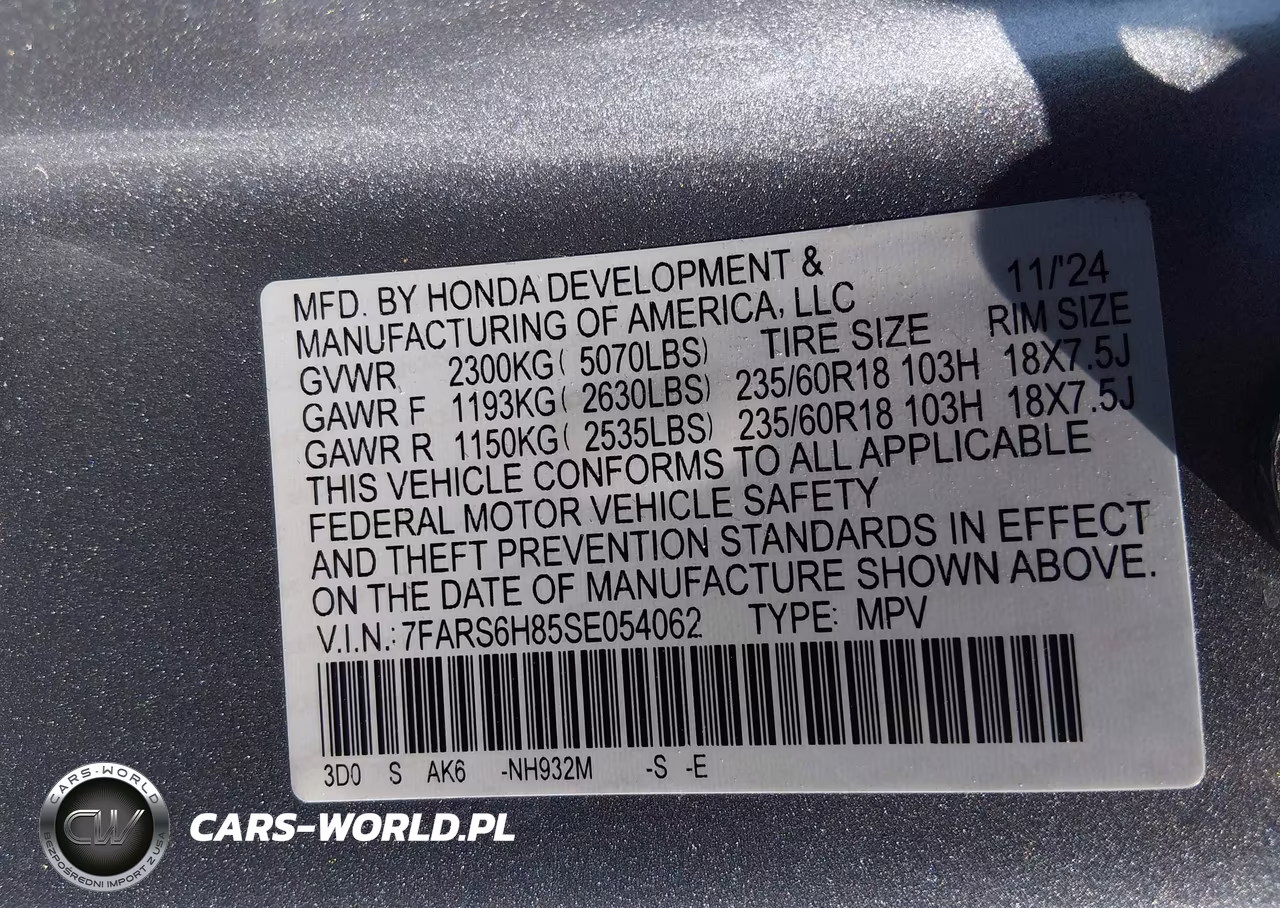 2025 Honda Cr-V Hybrid Sport-L VIN:7FARS6H85SE054062 - 9