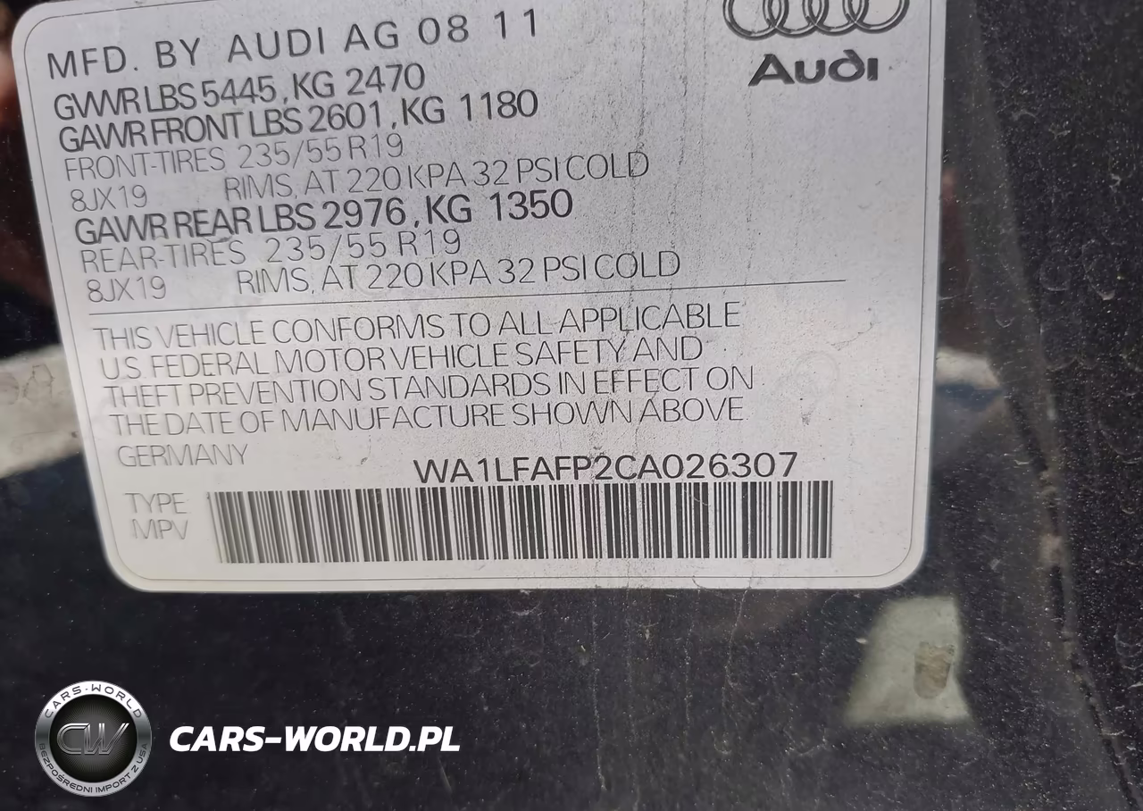 2012 Audi Q5 2.0T Premium VIN:WA1LFAFP2CA026307 - 9