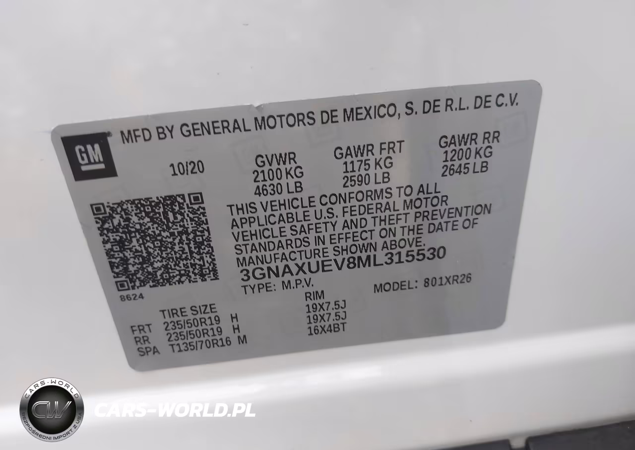 2021 Chevrolet Equinox Awd Lt VIN:3GNAXUEV8ML315530 - 9