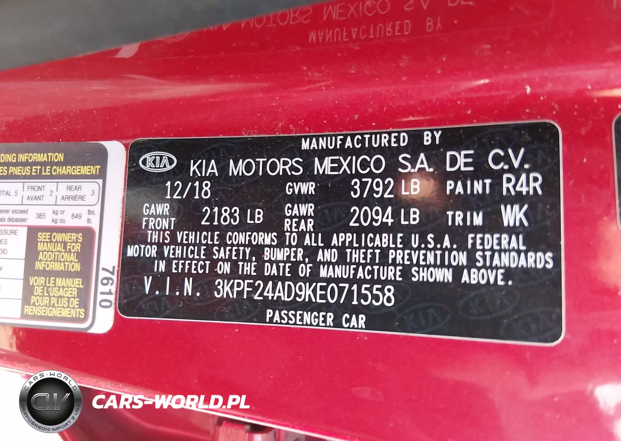 2019 Kia Forte Lxs VIN:3KPF24AD9KE071558 - 9