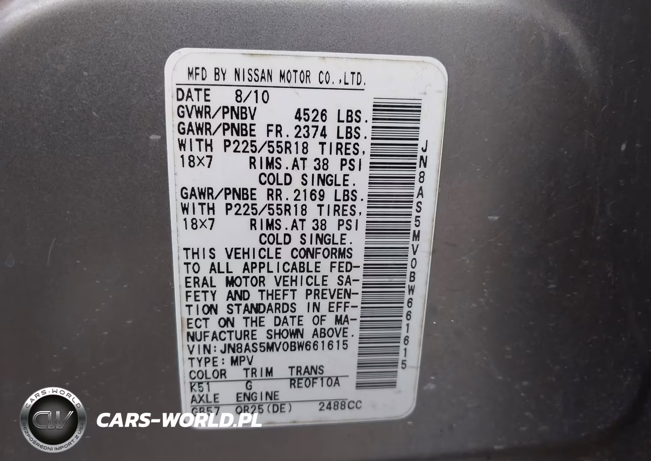 2011 Nissan Rogue Sv VIN:JN8AS5MV0BW661615 - 9