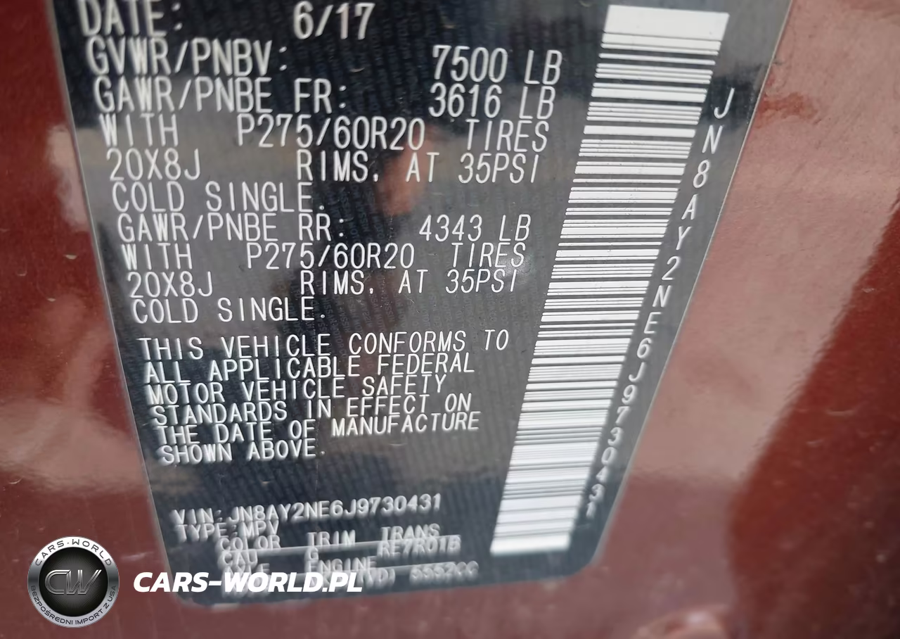 2018 Nissan Armada Platinum VIN:JN8AY2NE6J9730431 - 9
