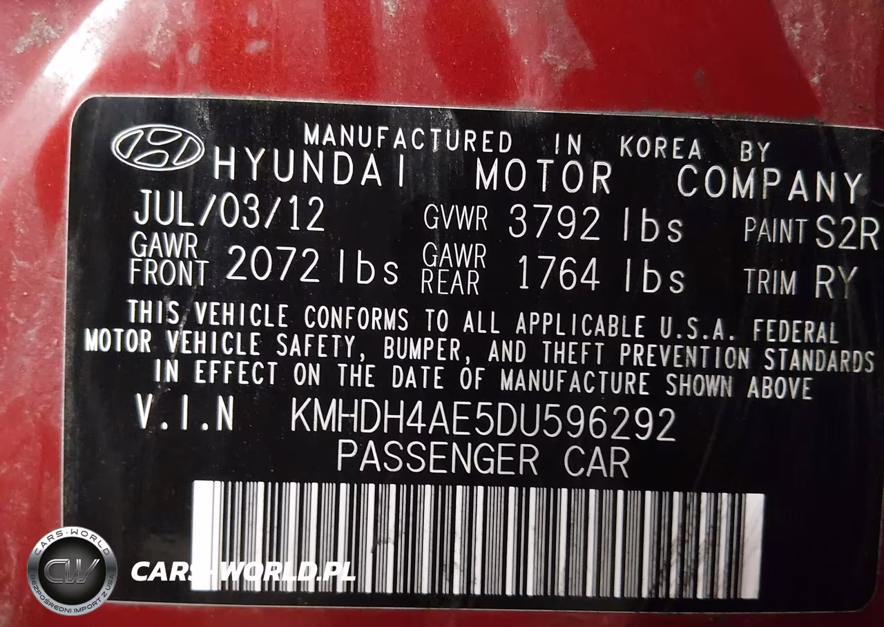 2013 Hyundai Elantra Limited VIN:KMHDH4AE5DU596292 - 9
