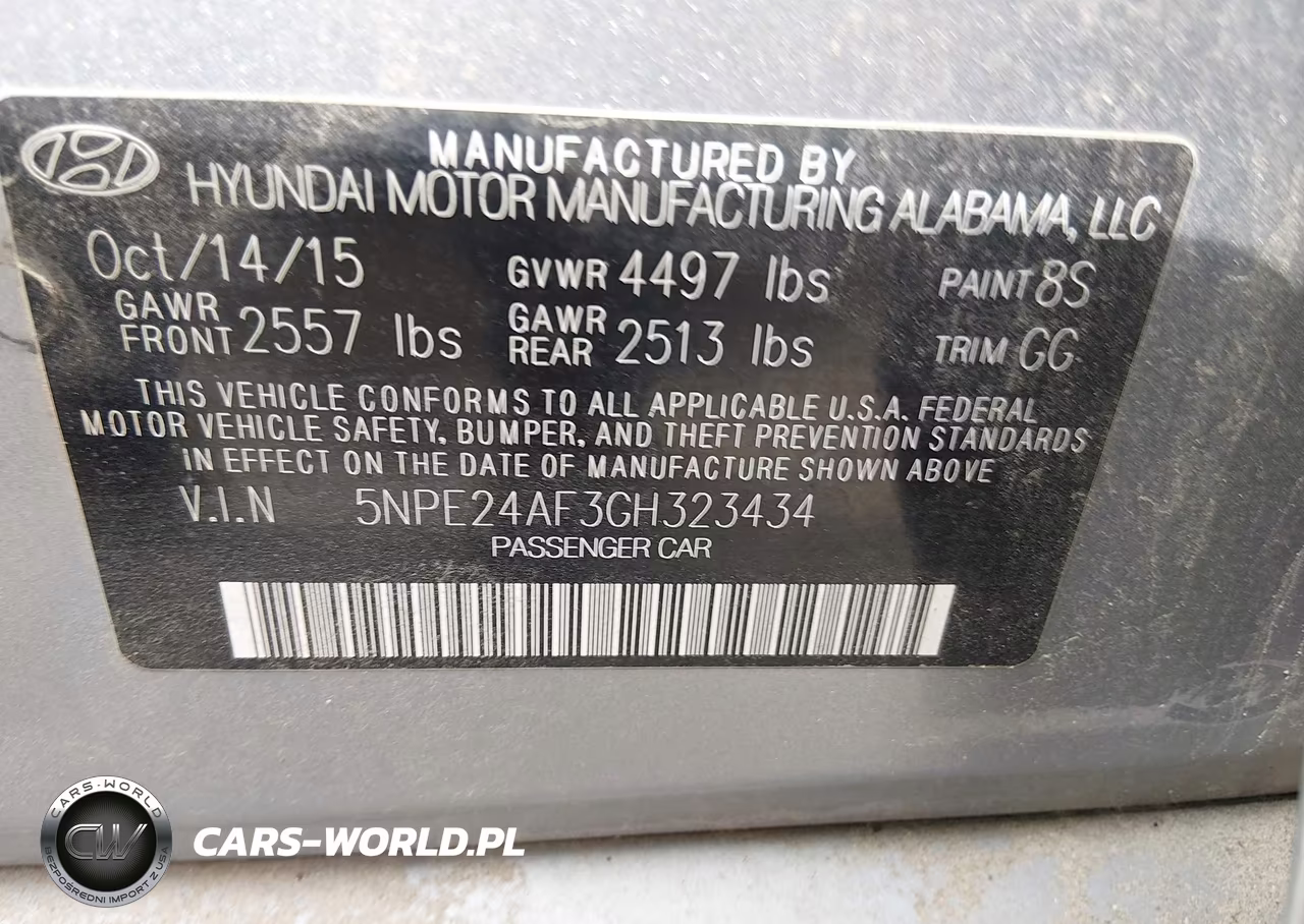 2016 Hyundai Sonata Se VIN:5NPE24AF3GH323434 - 9