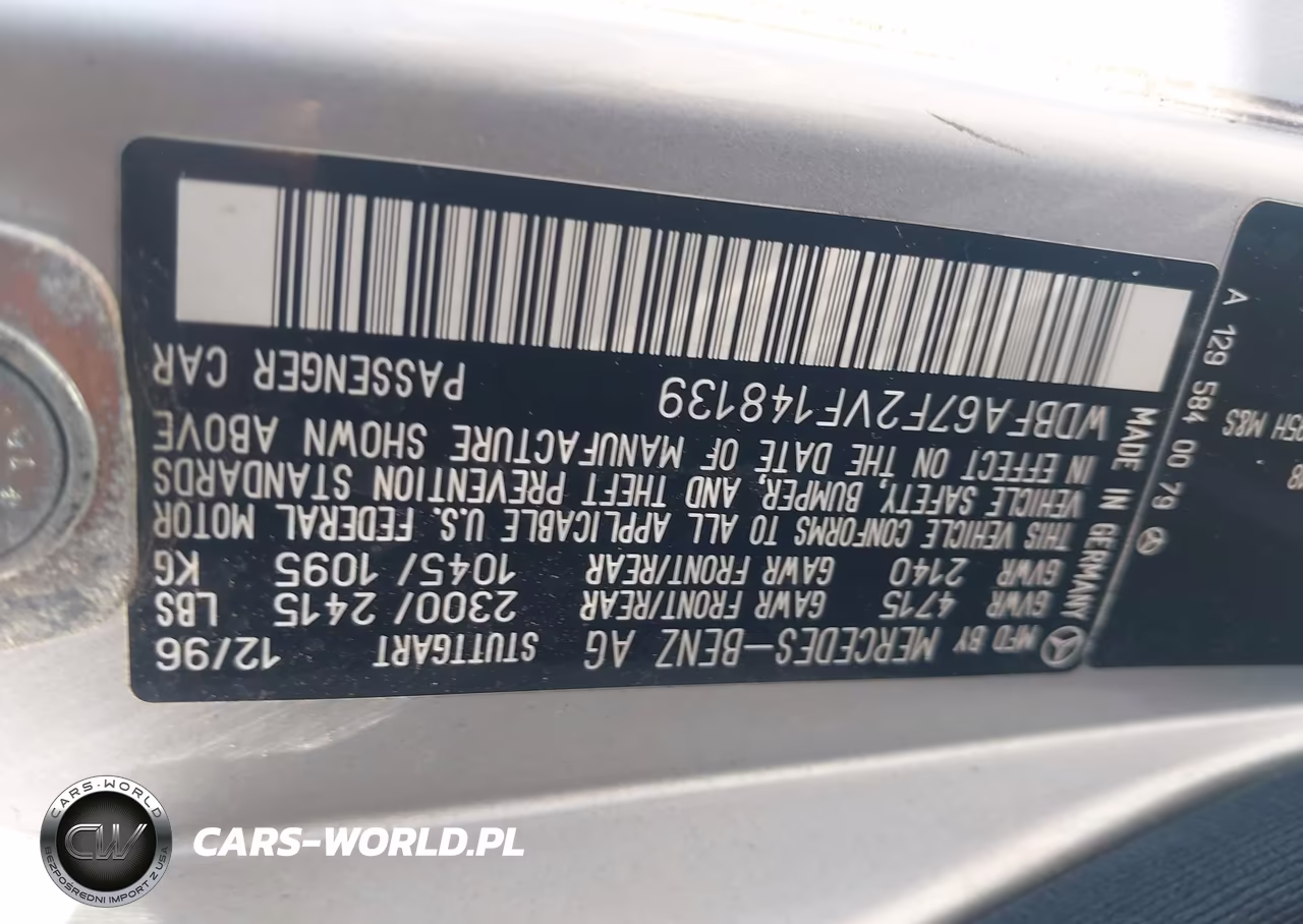 1997 Mercedes-Benz Sl 500 VIN:WDBFA67F2VF148139 - 9